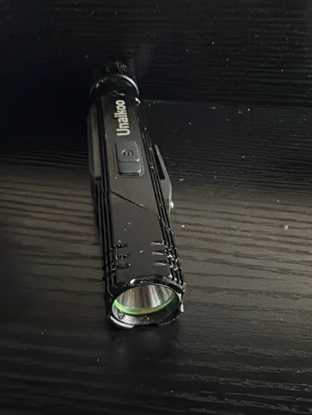 Black Tactical LED Flashlight - Compact Pocket Light